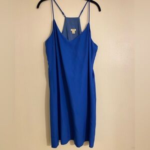 J. Crew Blue Spaghetti Strap Slip Dress Size 14